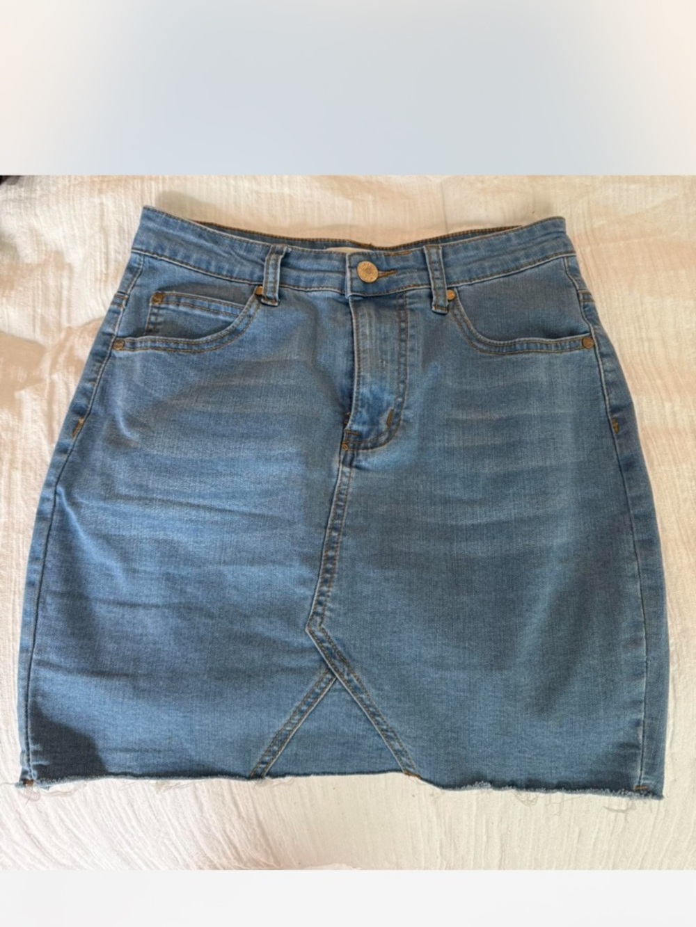 Classic Blue Denim Mini Skirt